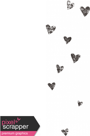 Black Heart Stamp - Digital Scrapbooking (456x456), Png Download