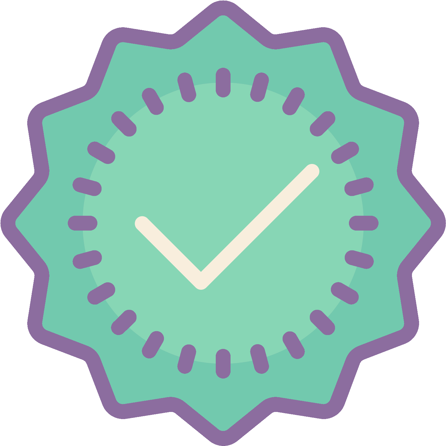 This Icon Is A Single Check Mark Located In The Center - Paw Print Circle Svg (1600x1600), Png Download