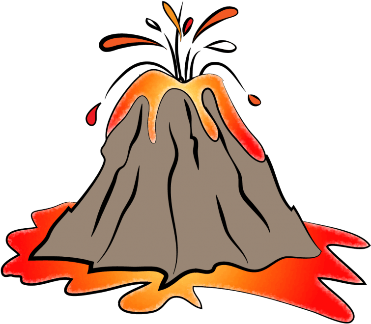 Volcano (850x708), Png Download