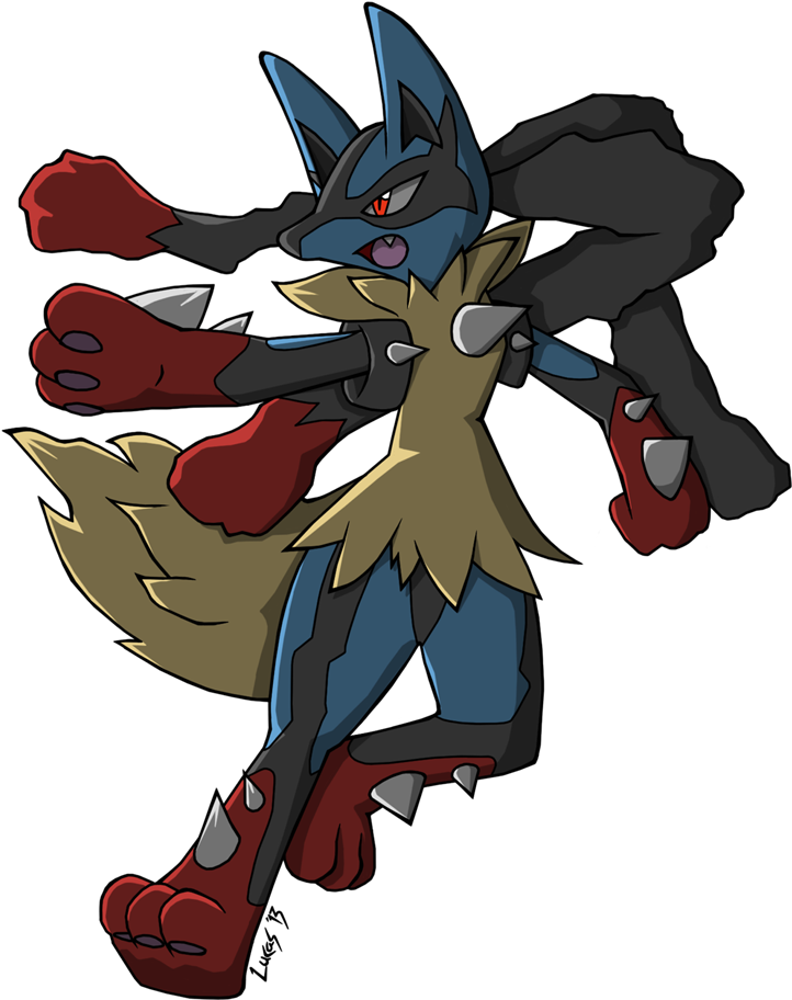 Mega Lucario Png - Mega Lucario Png Png (800x993), Png Download