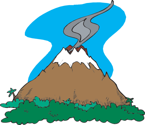 Volcano Learning Material - Volcano Before Eruption Clipart (490x423), Png Download