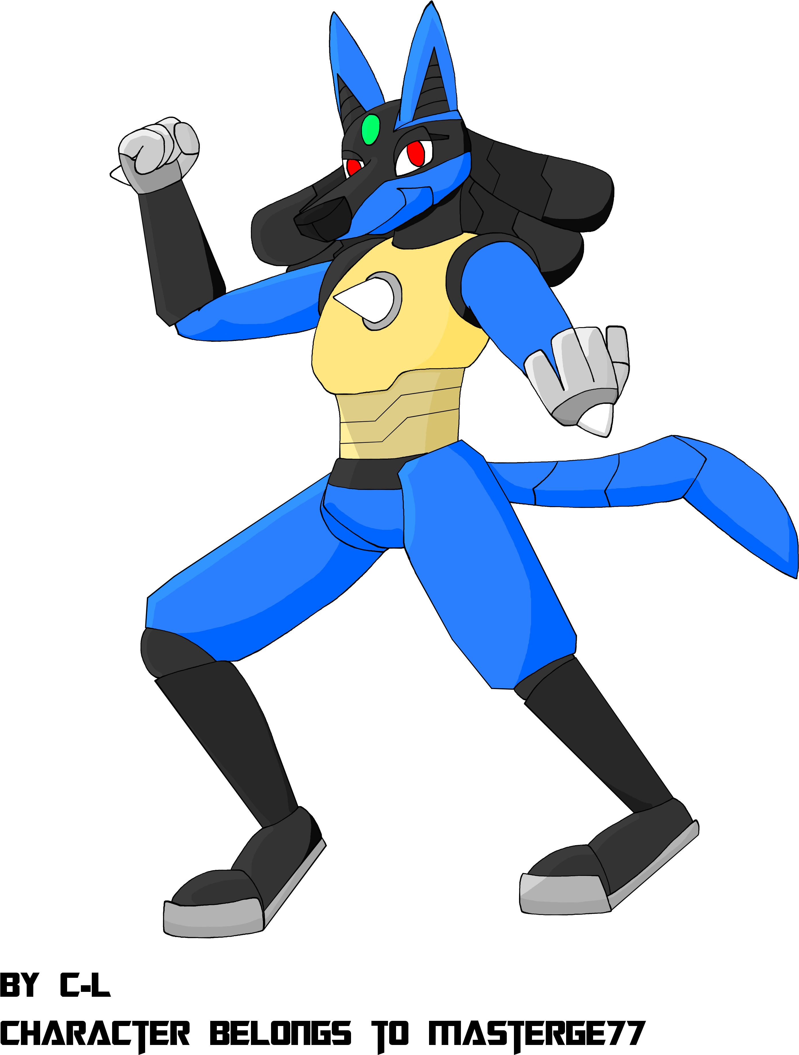 [com] Lucario Pokéroid Rocket - Love (2976x3968), Png Download