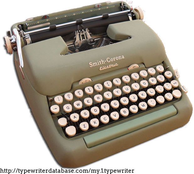 1958 Smith Corona Electric Portable - Smith Corona Electric Portable Typewriter (630x575), Png Download