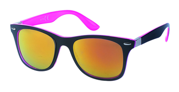Sunglasses Mirror 400 Uv Nerd Hinge Schwarzbunt Gloss - Ray Ban Wayfarer Rb2140 1020 (350x179), Png Download