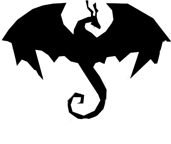 A Dragon Silhouette I Created In Photoshop - Transparent Dragon Clip Art (577x882), Png Download