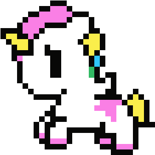 Unicornio - Easy Pixel Art Unicorn (418x440), Png Download