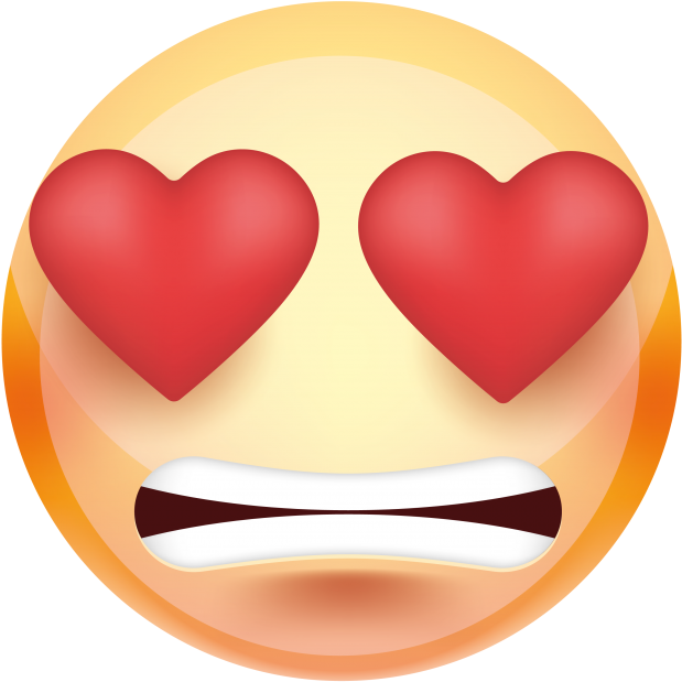 Heart Eyes Emoji - Emoji (866x650), Png Download