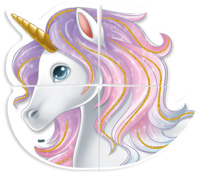 Painel Decorativo Especial Unicórnio C/ 4 Lâminas - Prato Unicornio (400x400), Png Download