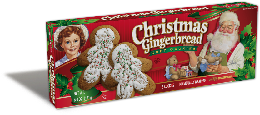 Christmas Gingerbread Cookies - Little Debbie Gingerbread Men (858x429), Png Download