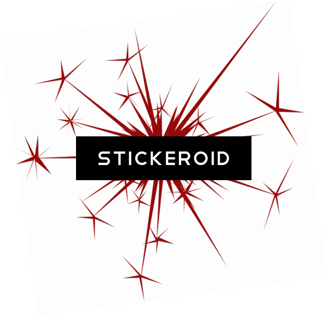 Red Sparkles Fireworks - Graphic Design (673x651), Png Download