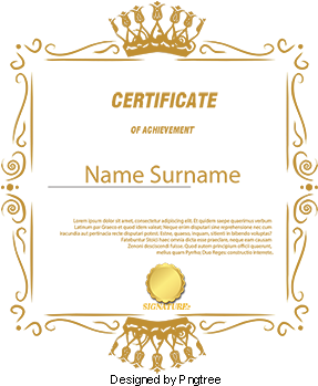 European Style Horizontal Version Of The Certificate, - Diploma (360x360), Png Download