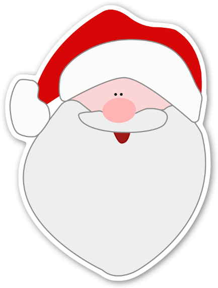 Santa Big Beard - Cartoon (463x600), Png Download