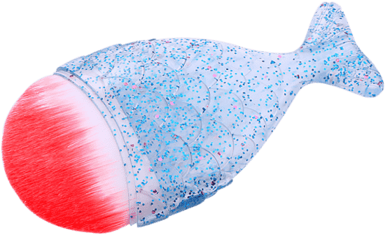 Outfit Shimmering Mermaid Tail Makeup Brush - Owill Scale Pattern Makeup Brush Bottom Brush Powder (558x744), Png Download