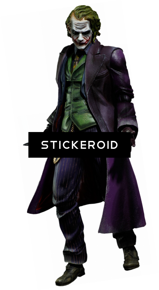 Batman Joker - Batman: The Dark Knight Trilogy: Play Arts Kai Action (560x1017), Png Download