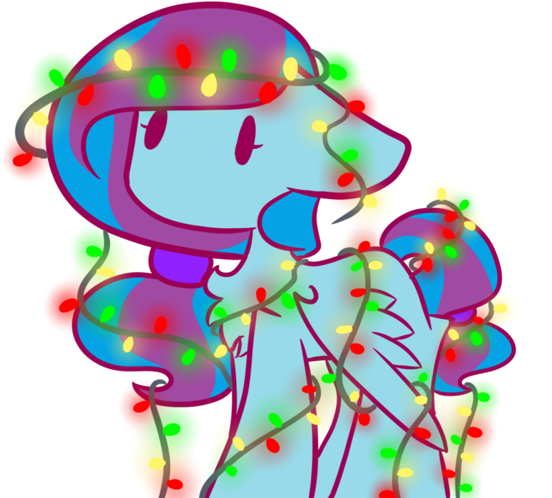 Naty7913, Chibi, Christmas, Christmas Lights, Female, - Illustration (1024x768), Png Download