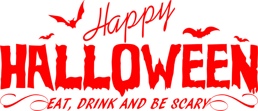 Happy Halloween Banner Black And White (1024x441), Png Download