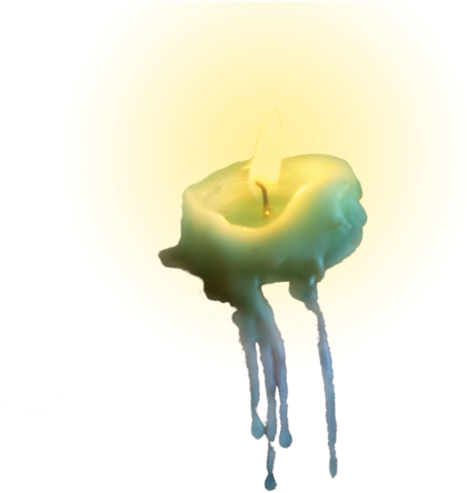 Candle Png Tumblr - Melted Candle Transparent (600x450), Png Download