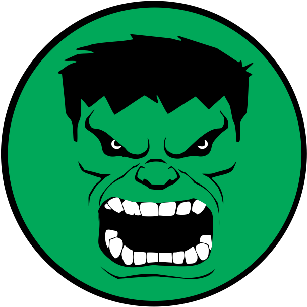 Pura Arte Adesivos - Hulk Face Vector (652x652), Png Download