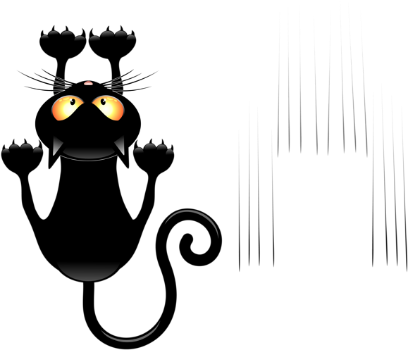 This Png Image - Cartoon Transparent Black Cat (600x505), Png Download