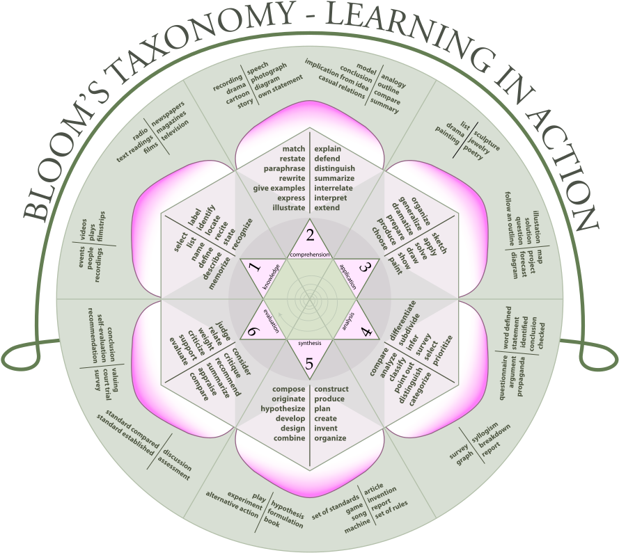 File - Blooms Rose - Svg - Bloom's Taxonomy Rose (914x831), Png Download