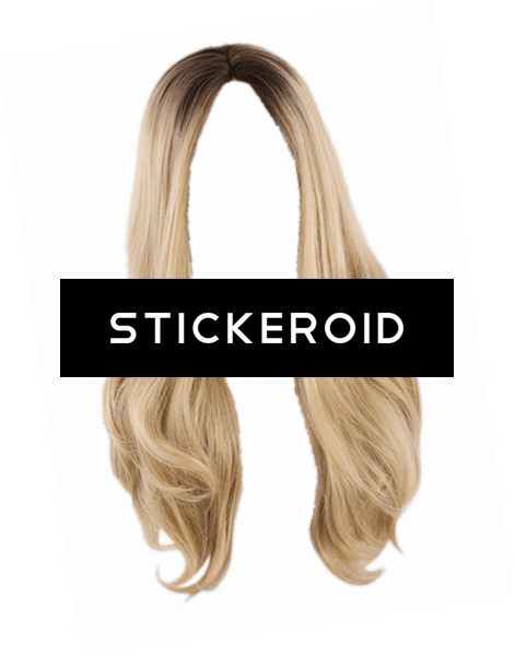 Wig Blond Long - Lace Wig (471x600), Png Download