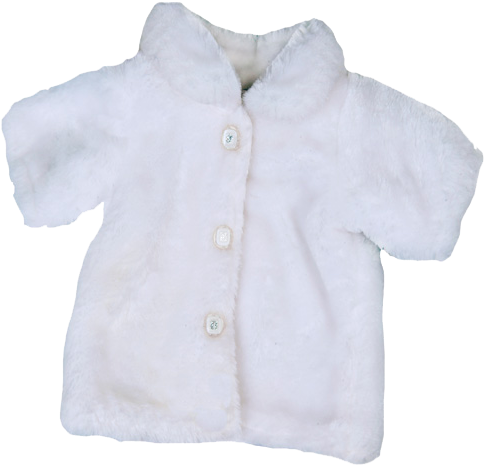White "snowflake" Coat 16" - Cardigan (520x600), Png Download