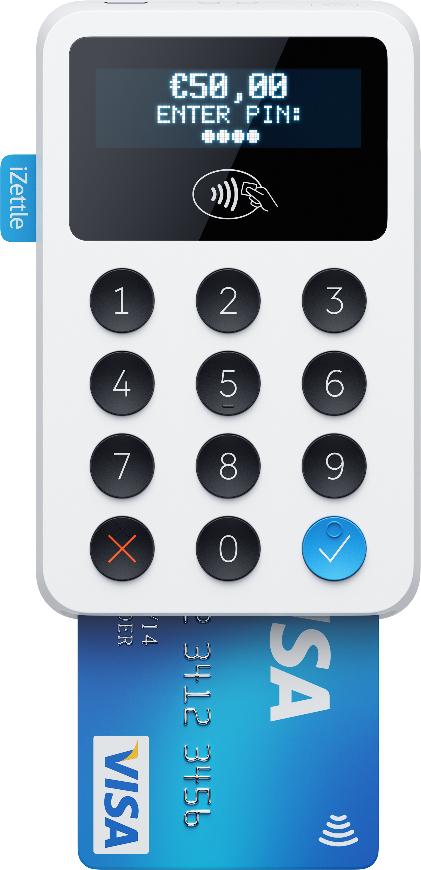 Activating The Tipping Function - Izettle Credit Card Reader / Card Terminal / Card Machine (5000x3600), Png Download