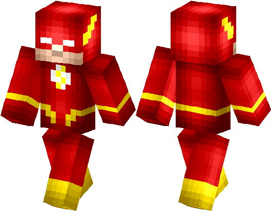 The Flash - Skins De Flash Para Minecraft Pe (528x418), Png Download
