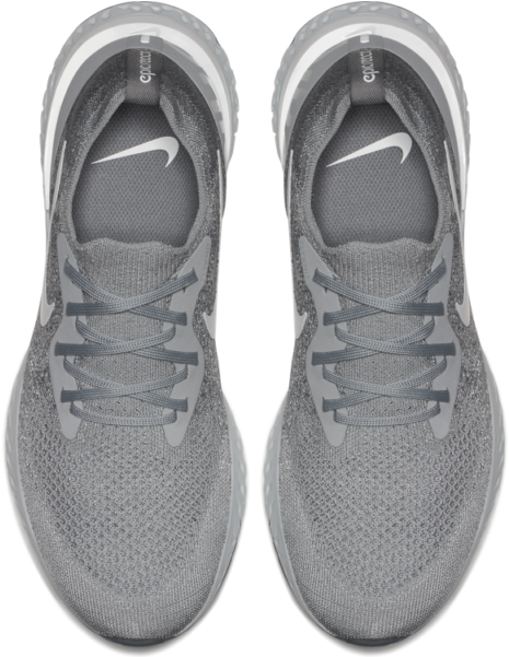 Women Shoes Png Nike Epic React Flyknit Grey Running - Shoe (600x600), Png Download