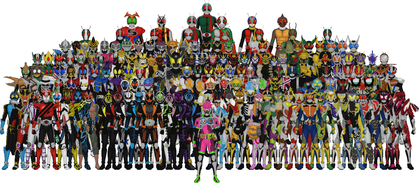 No Caption Provided - All Kamen Rider (1352x591), Png Download