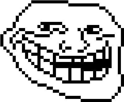 Troll Face - 8 Bit Troll Face (610x470), Png Download