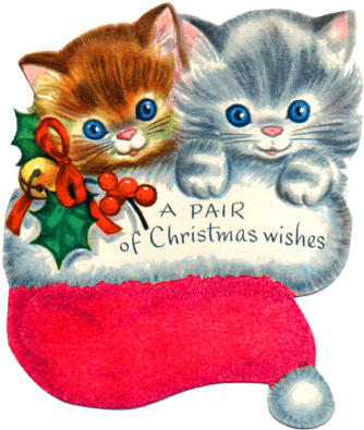 Christmas Kitten Png Selecting A Kitten For Christmas - Christmas Kittens Necklace, Holiday Pendant, Cat, Gifts (500x500), Png Download