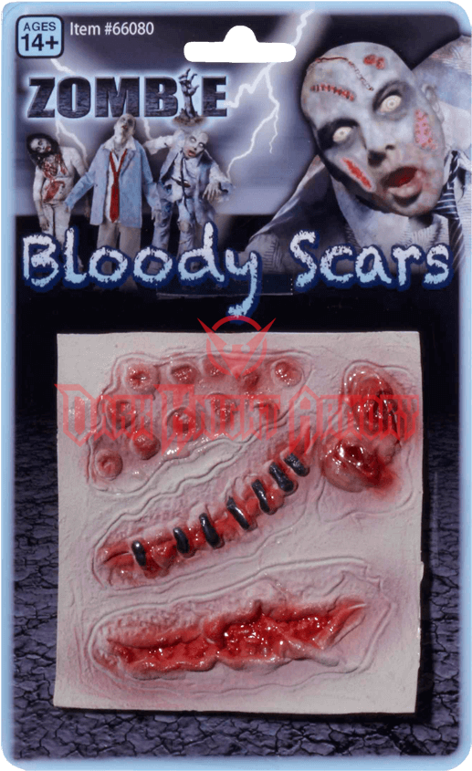 4 Bloody Zombie Scars - Hospital Patient Costume Bloody (858x858), Png Download