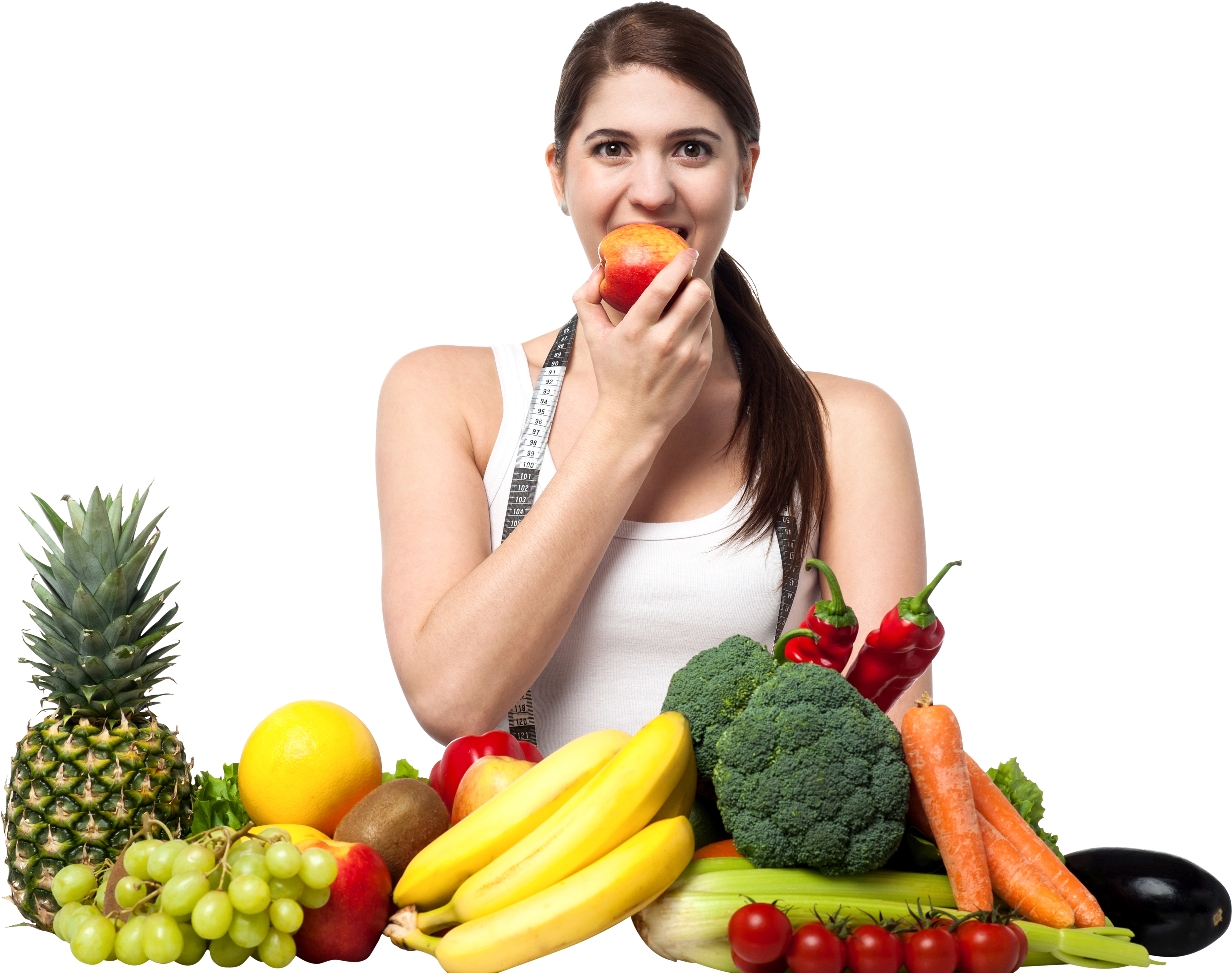 Girl With Fruits Png Image - Vegan Mom's Survival Guide; Paperback; Author - Mrs (4809x3200), Png Download