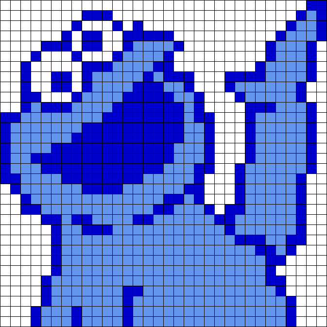 Cookie Monster Perler Bead Pattern / Bead Sprite - Minecraft Characters To Build (673x673), Png Download