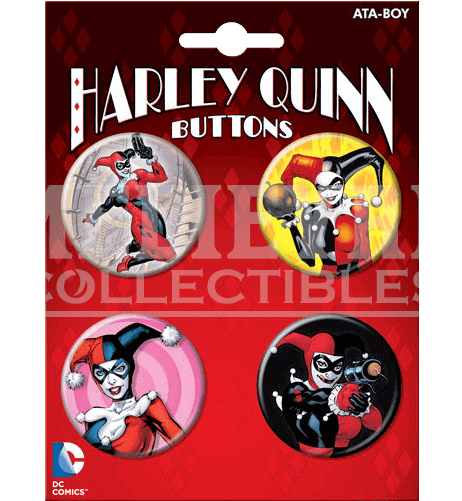 Dc Comics Harley Quinn Button Set - Batman Harley Quinn Pop Art Credit Card Bottle Opener (500x500), Png Download
