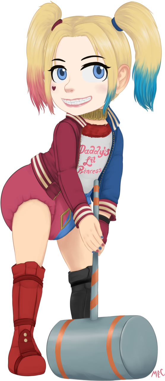 Contagious Magic - Harley Quinn - Harley Quinn Age Regression (936x1548), Png Download