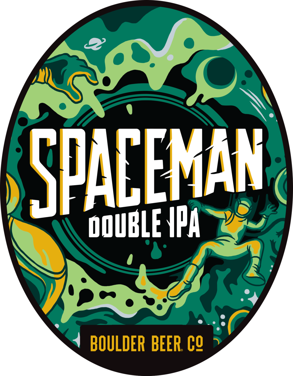 3 Boulder Beer Spaceman Oval - Jpeg (1000x1286), Png Download