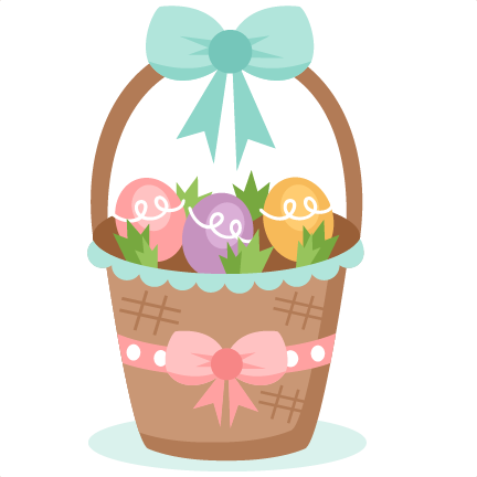Easter Basket Svg Scrapbook Cut File Cute Clipart Files - Easter Basket Clipart (432x432), Png Download