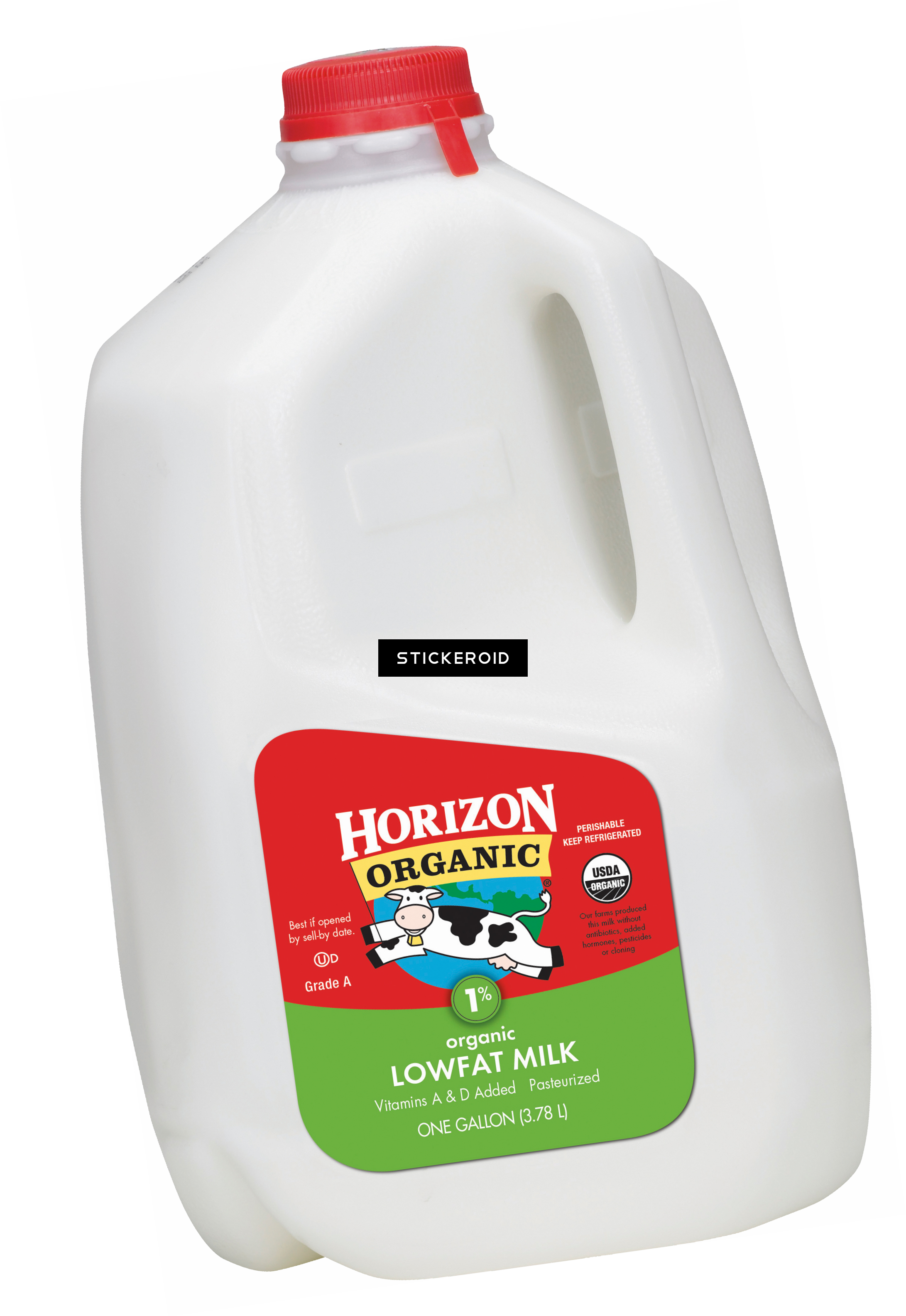 Glass Of Milk - Horizon Organic Milk - 64 Fl Oz Carton (2182x3168), Png Download