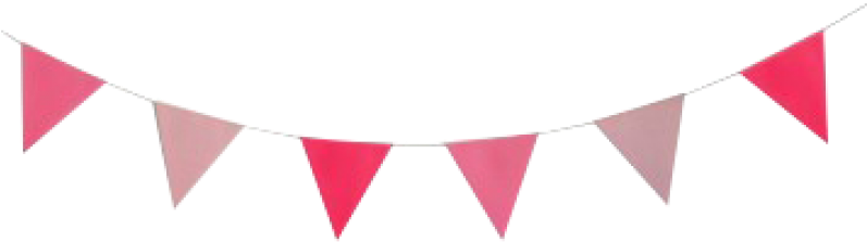 Flag Garland Png - Pink Bunting (796x1100), Png Download