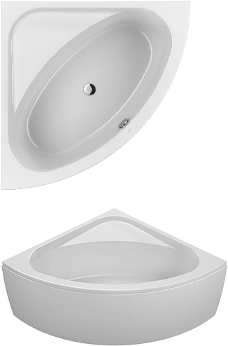 Oval Duo Corner 1400x1400mm - Villeroy & Boch Loop & Friends - Bath Corner (378x556), Png Download