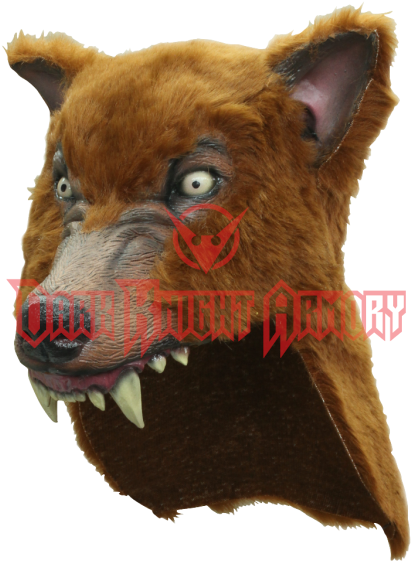 Brown Wolf Head Mask - Brown Wolf Helmet (600x600), Png Download