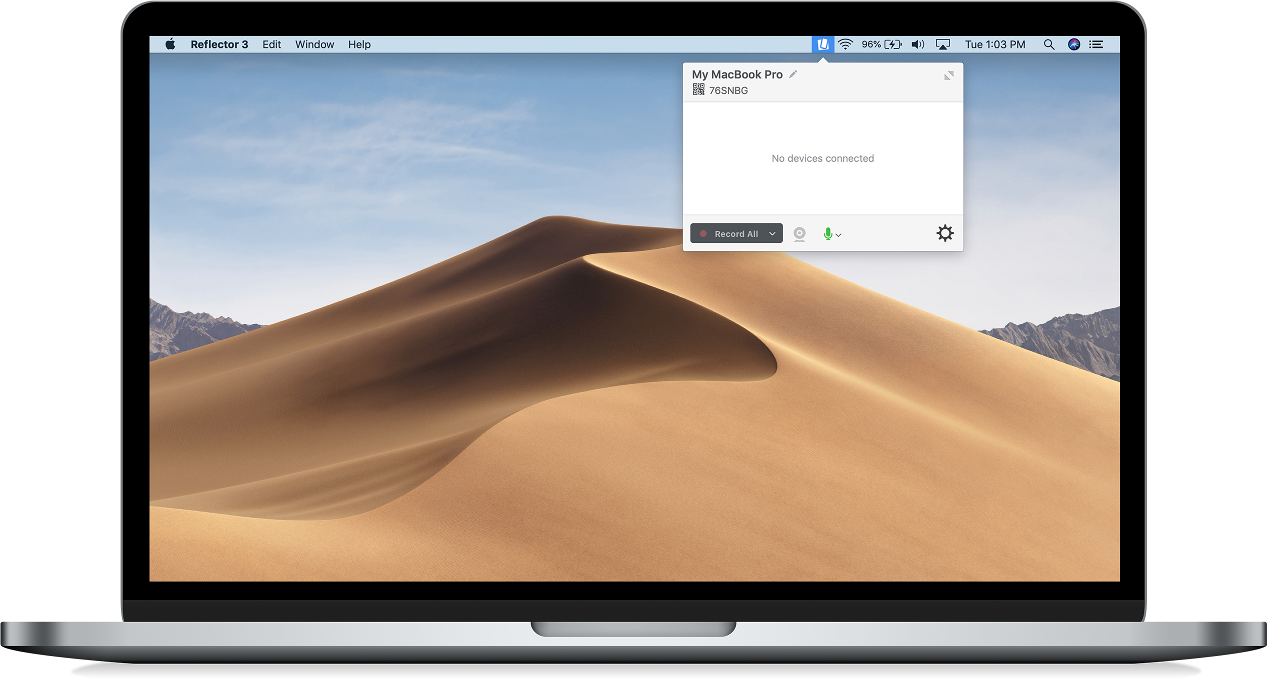 Reflector Running On A Macbook - Macbook (2560x1600), Png Download