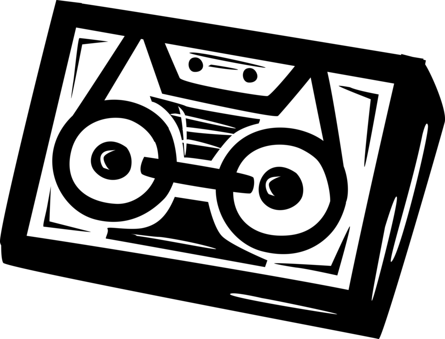 Vector Illustration Of Cassette Tape Audio Cassette (918x700), Png Download