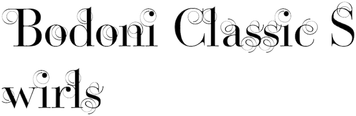 Bodoni Classic Swirls - Bodoni (778x280), Png Download