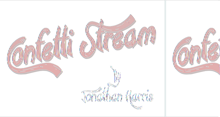Free Confetti Stream Font - Calligraphy (728x387), Png Download