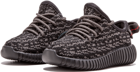 Adidas Yeezy Boost 350 Infant "pirate Black" Pirblk/blugra/cblack - Black Yeezy (560x336), Png Download