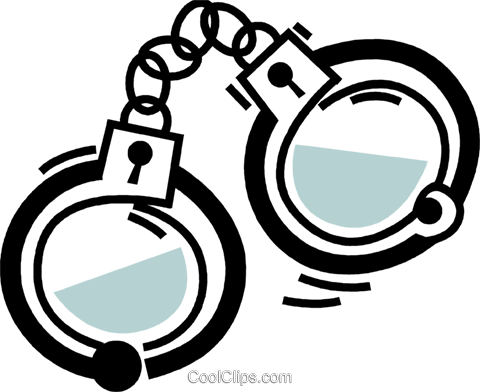 Handcuffs And Leg Irons - Handcuffs (480x392), Png Download