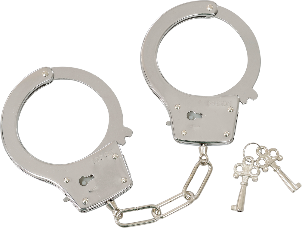 Diecast Handcuffs, , Large - Handbojor Leksak (1004x759), Png Download